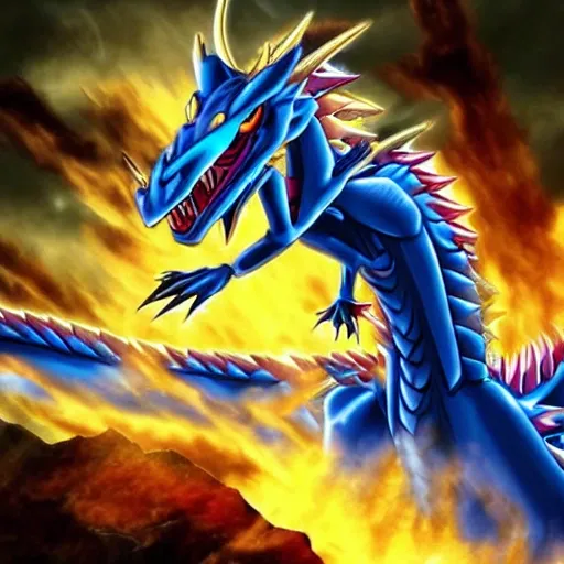 , Cartoon,Blue eyes dragon,yu gi oh - Arthub.ai