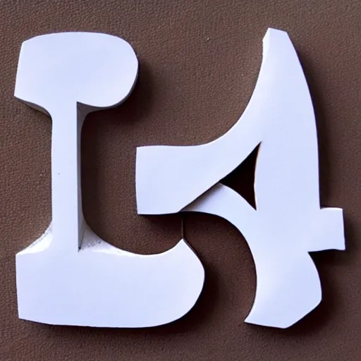 letter m carving, 3D