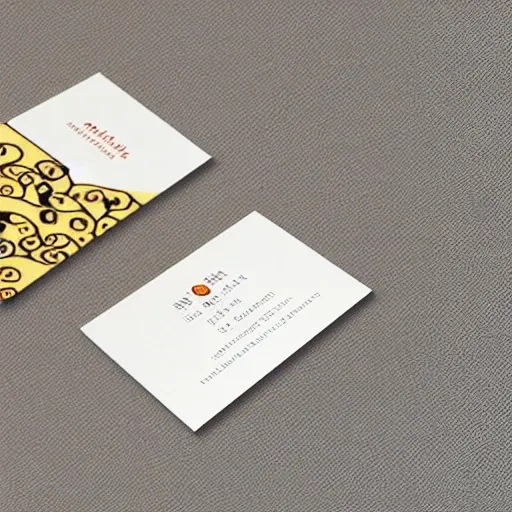 a business card in the style of gustave Klimt