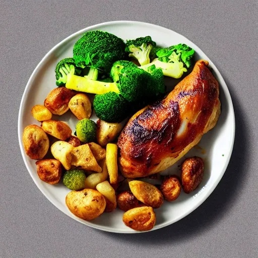 •	Cena: Pechugas de pollo al horno con papas asadas y brócoli al vapor.

ingredientes:

	150 g de pechugas de pollo.
	150 g de papas.
	100 g de brócoli.
