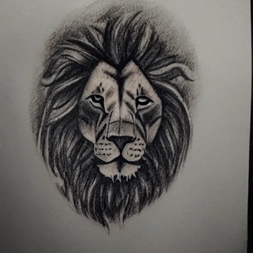 , Pencil Sketch, perfect lion tatto involves Gdansk and london