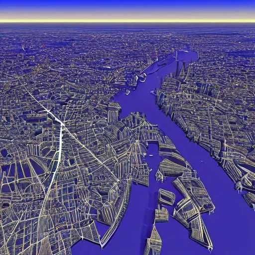 City’s Gdańsk and London, 3D, Trippy