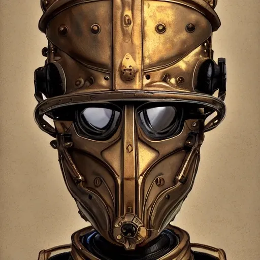 steampunk helmet fantasy art mask robot ninja stylized digital illustration sharp focus, elegant intricate digital painting artstation concept art global illumination ray tracing advanced technology chaykin howard and campionpascale and cooke darwyn and davis jack 