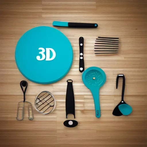 a logo for kitchen tools brand, 3D