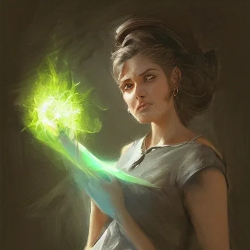 a female wizard casting a green fireball | | pencil sketch, realistic shaded, fine details, realistic shaded lighting poster by greg rutkowski, magali villeneuve, artgerm, jeremy lipkin and michael garmash and rob rey 