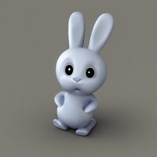 Litle blue bunny, 3D