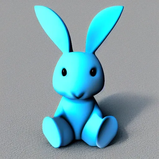 Little blue bunny, 3D