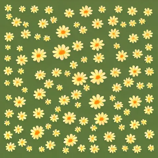 flower illustration vector cartoon style minimalistic meadow