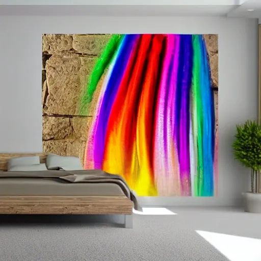 Una rubia con los ojos de colores en ropa interior, 3D