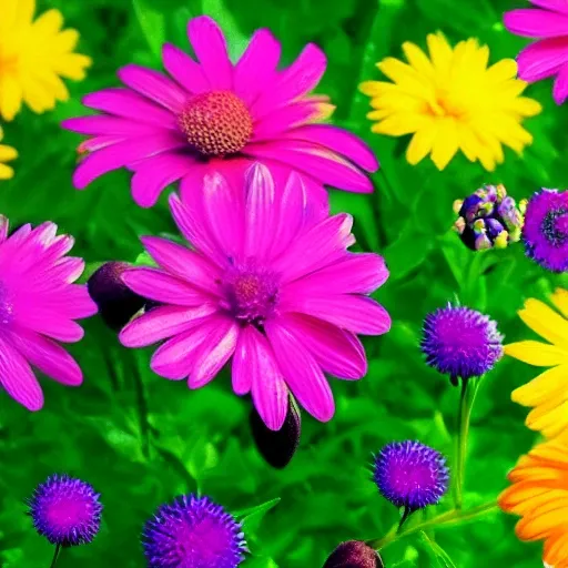 ultra-realistic wallpaper of the beautiful flowers of different colors, 8k, vibrant colors.