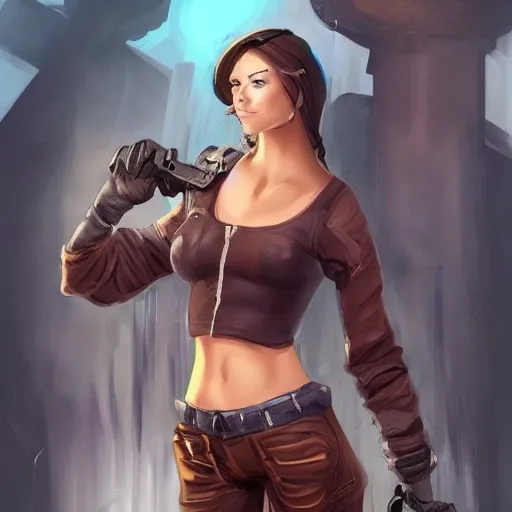 diesel mechanic female, fantasy, sci-fi