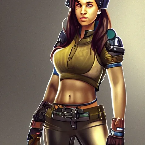 diesel mechanic female, detailed, fantasy, sci-fi