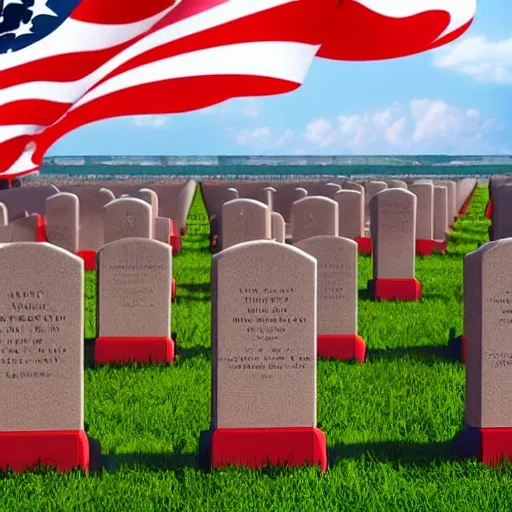 american memorial day, svg image, 3D