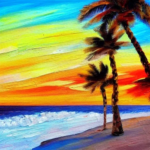 Oil Painting playa casillas de madera de muchos colores - Arthub.ai