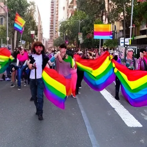 Expresa una imagen donde se evidencie la lucha de la comunidad lgbt, 3D