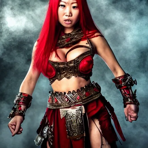 Asian Girl Medium Breasts Large Ass Using A Warrior Costume Arthub Ai