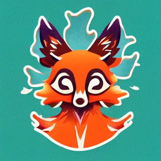 STICKER, A detailed illustration a print of vivid cute fox person head, fantasy flowers splash, vintage t-shirt design, in the style of Studio Ghibli, white and orange flora pastel tetradic colors, 3D vector art, cute and quirky, fantasy art, watercolor effect, bokeh, Adobe Illustrator, hand-drawn, digital painting, low-poly, soft lighting, bird's-eye view, isometric style, retro aesthetic, focused on the character, 4K resolution, photorealistic rendering, using Cinema 4D

, Water Color