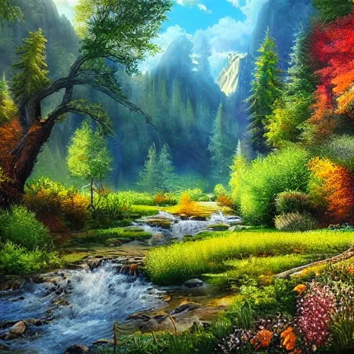 realistic acrylic paintings landscape
