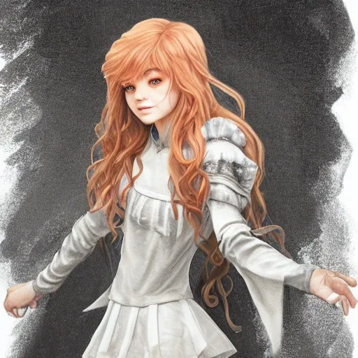 realistic portrait of a innocent young teen girl, d&d magic fantasy, dark magical school student uniform, light curly hair, casting a bright large-scale magical spell around herself, overflowing energy, highly detailed, digital painting, trending on artstation, pixiv, concept art, sharp focus, illustration, art by Ross Tran and Greg Rutkowski and Walt Disney animation, Pencil Sketch