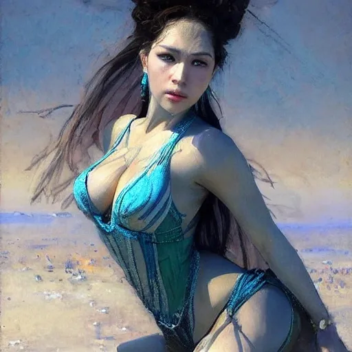 portrait full body female Russian concubine with slim curvy body painting by gaston bussiere, greg rutkowski, yoji shinkawa, yoshitaka amano, tsutomu nihei, donato giancola, tim hildebrandt, oil on canvas, trending on artstation, featured on pixiv, cinematic composition, extreme detail, metahuman creator ,(best quality:1.4), ((masterpiece)),((realistic)), (detailed),