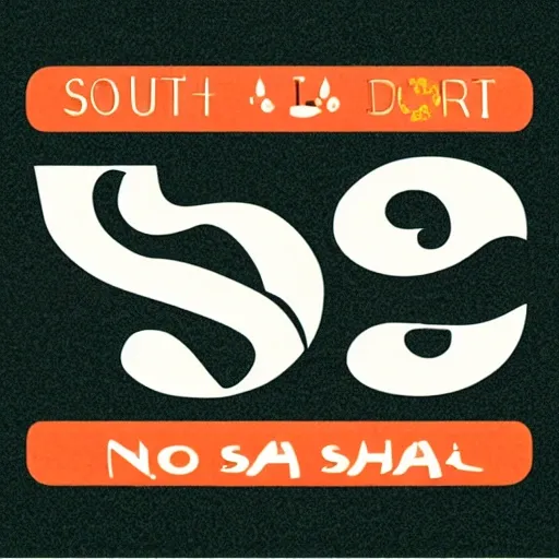 logo for a company called "South, no doubt" which serves south indian food