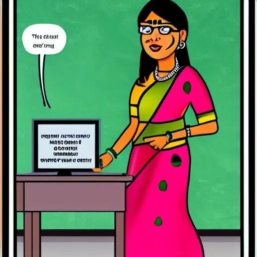 strict south indian lady teacher
, Cartoon