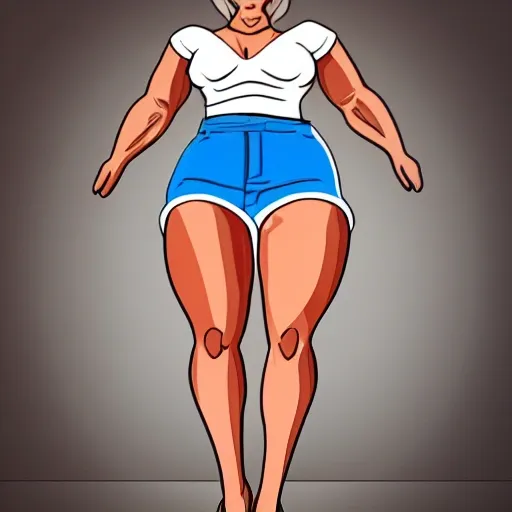 muscle legs cartoon