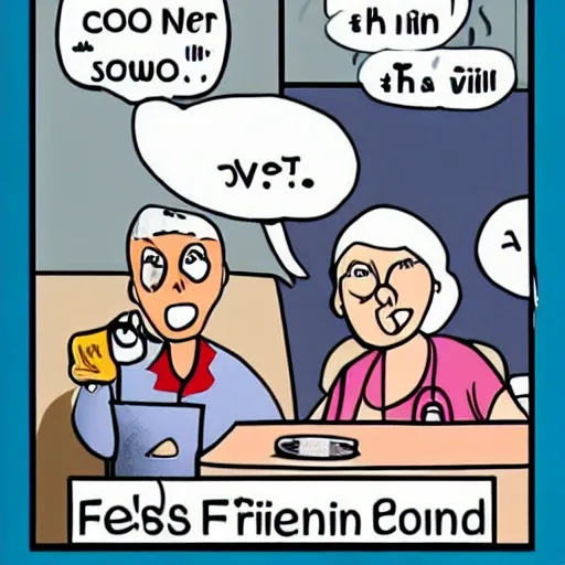 Best friends in nursing home comic