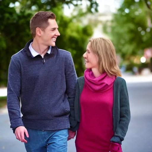 Husband and wife on date