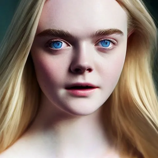 elegant waif Elle Fanning leaves men speechless, blue eyes, a-cup breasts, lips, nose, looking at viewer, photorealistic, portrait, masterpiece, shallow depth of field, (high detailed skin:1.2), 8k uhd, dslr, soft light, film grain, 20mp, Fujifilm XT3, 80mm, hasselblad