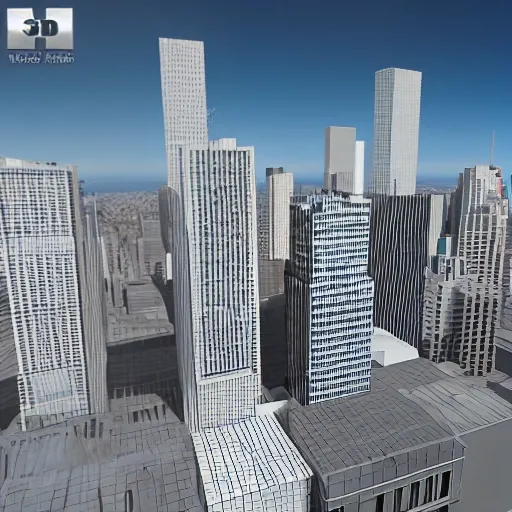 city skycraper rooftop 
, 3D