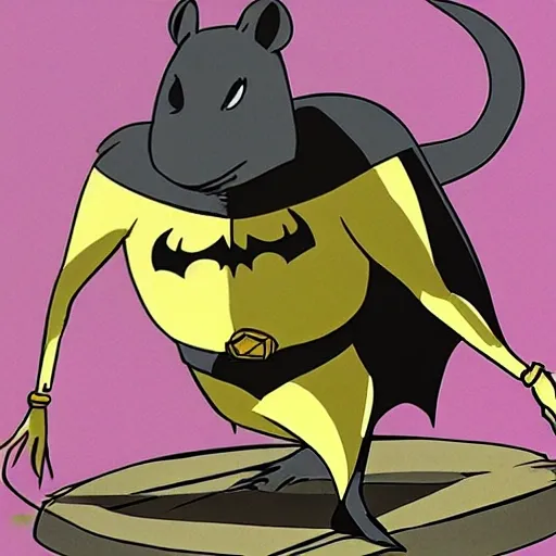 The rat in Batman's costume, Cartoon, Cartoon