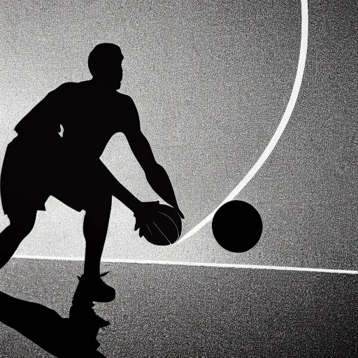 logo design, basketball team, Shadows, basketball ball background, shadow of a man playing basketball