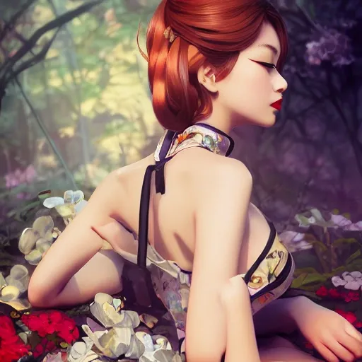 a pin up and beautiful fashion charming dreamlke korea girl with lv jewelry, character art, art by artgerm lau and kyoung hwan kim and and ilya kuvshinov and john singer sargent, hyperdetailed, 8 k realistic, symmetrical, frostbite 3 engine, cryengine, dof, trending on artstation, digital art