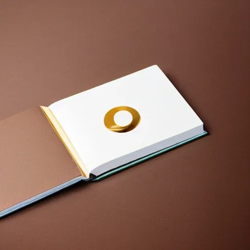 a professional photograph of, logo with the open book, a unique and elegant style, minimal, chrome gold color, with a white background, best quality, high quality, highly detailed, 8k