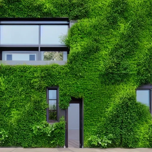 house with green walls
