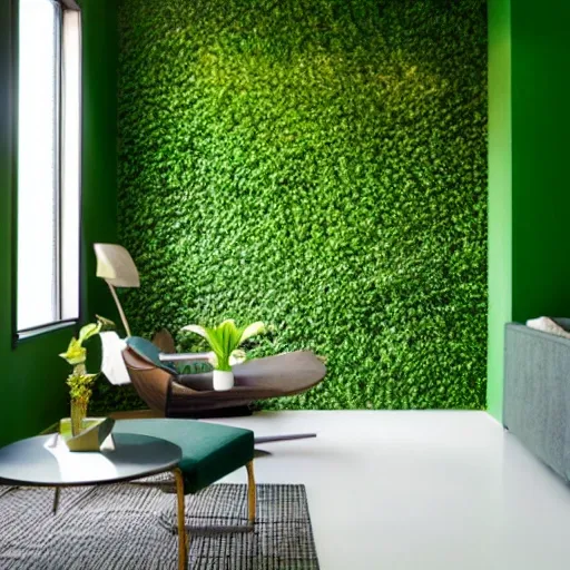 interior house with green walls - Arthub.ai