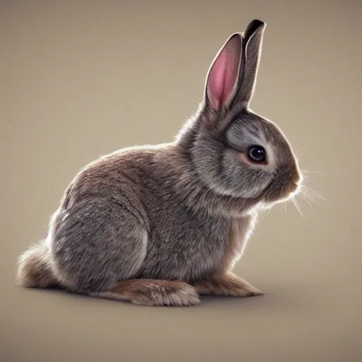 cute picture of a rabbit, Colored Pencil, high key lighting ,highly detailed ,fine detail ,octane render, Film Grain, Studio Lighting,  Cinematic,  cool Color Palette,  Comic Book, Sketch ,sci-fi