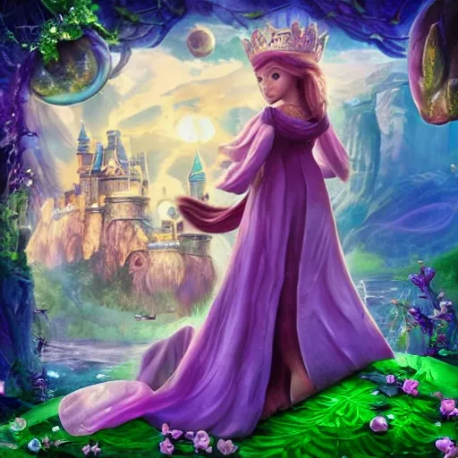 In a land far away, hidden from the human world,  a magical kingdom called Dreamhaven. It is a place where dreams come to life, where talking animals roam freely, and where enchantment fills the air. The kingdom is ruled by a wise and kind-hearted queen, Queen Celeste, who possesses the power to weave dreams.