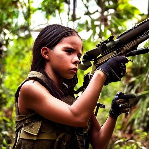 Amidst the chaos of a dense jungle warzone, a stunning and buxom Cuban revolutionary fighter takes center stage. With her unwavering resolve, she stands tall, her rifle firmly gripped in her hands as she unleashes a storm of bullets towards the enemy. The cacophony of gunfire echoes through the thick foliage, punctuated by the sharp cracks of her rifle. The intensity of the moment is heightened by the presence of a combat photographer capturing the scene. With steady hands, the photographer captures the essence of her bravery and determination, the camera clicking in rapid succession. Sweat glistens on her brow, mixing with the dirt and grime of battle, while her uniform bears the marks of countless struggles. Yet, amidst the chaos, her beauty shines through, a testament to her inner strength and unwavering spirit. The combination of her alluring presence and the raw power of her actions creates a striking image that encapsulates the courage and defiance of a Cuban revolutionary fighter in the face of adversity. Bullets are flying and the jungle is in flames, planes overhead are dropping bombs. realistic, best quality, photo-realistic, (best quality:1.3), realistic, photo-realistic, Best quality, masterpiece, ultra high res, (photorealistic:1.4) 2girls