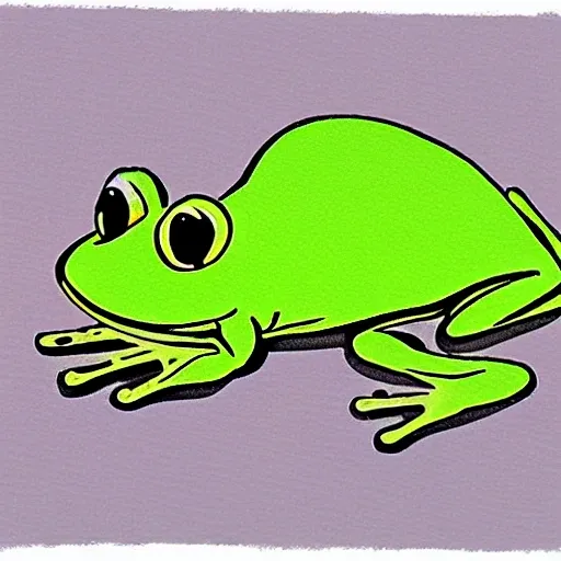 a frog, 
, Cartoon