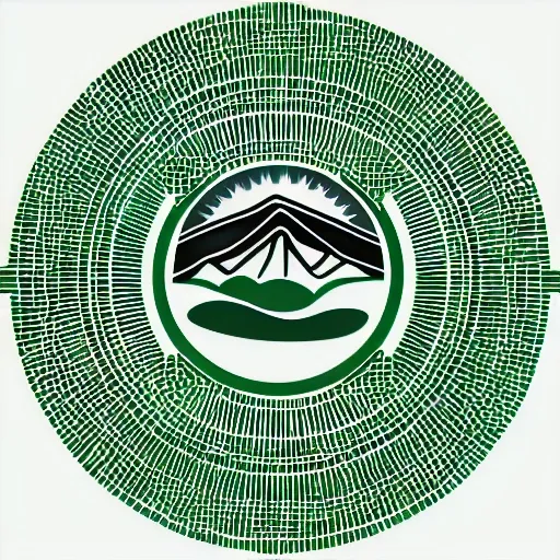 Digital signature, at the professional level of an Environmental Engineer with correlation and relevance in the environment of the protection of natural resources, green, with geometric figures that demonstrate a mountain and a river, LOGO