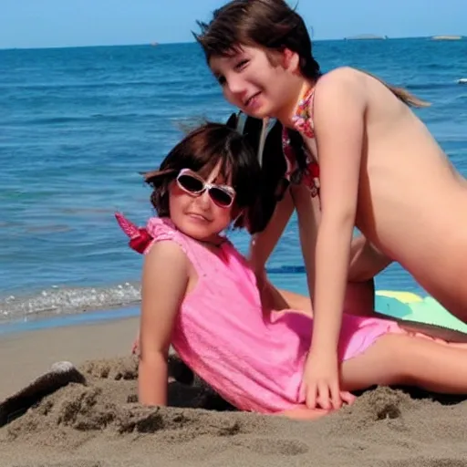 Lolis en la playa