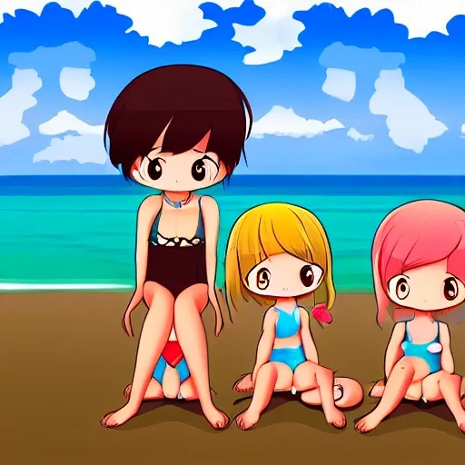 Lolis en la playa, Cartoon