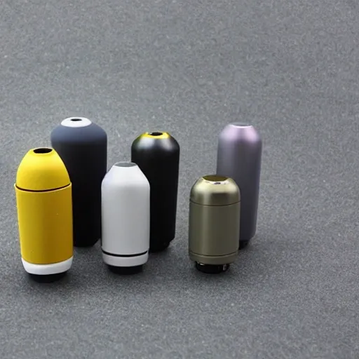 Audio, original, product, mild color, portable, intelligent, cylindrical, two part, lower part small cylindrical and conical, upper part concave into cylindrical shape, 3D