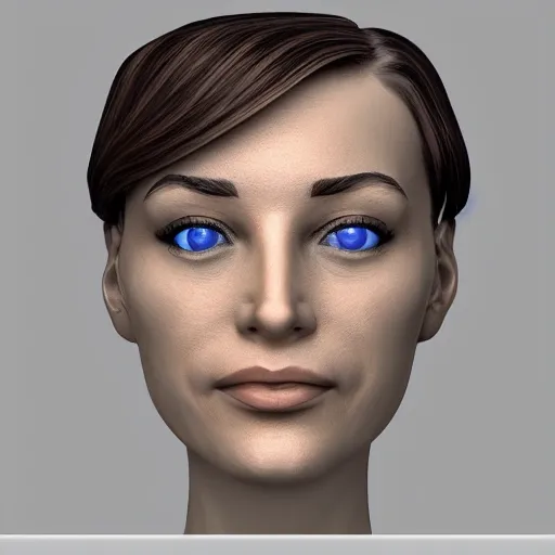 Woman face,  3D