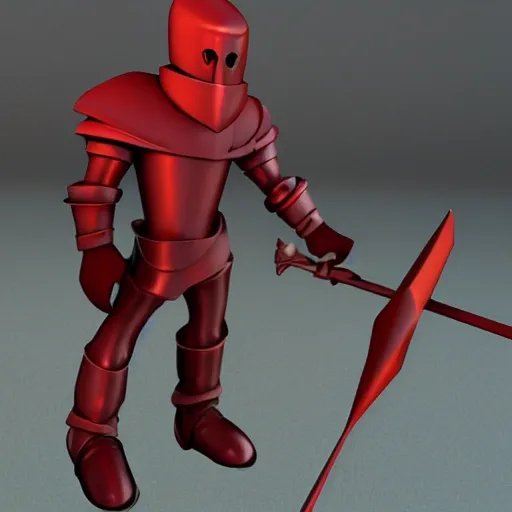 The lonely rouge knight, Cartoon, 3D