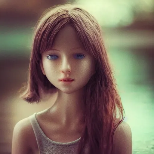 parameters best quality, photorealistic, 8k, high res, (skindentation), (professional lighting), gorgeous, photorealistic, (bokeh), Quiet and nice, nicemasterpiece, intricate, realistic, sharp focus, award-winning photograph, A young girl, Trippy, Water Color