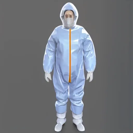 ansell alphatec chemical protective suit, Cartoon, 3D