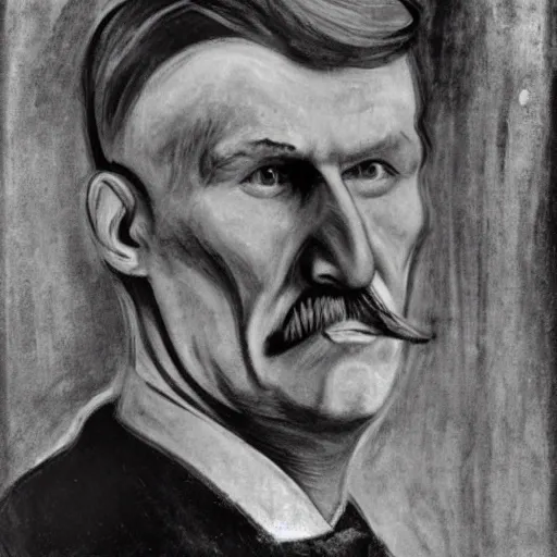 a realistic picture of Edvard Munch, 3D